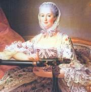 Mme de Pompadour travaillant le "Petit Point" par François-Hubert Drouais