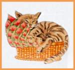 Chat Dormant sur Coussin