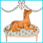 Coussin Levrette en tapisserie