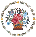 Bouquet de Roses en tapisserie brodée